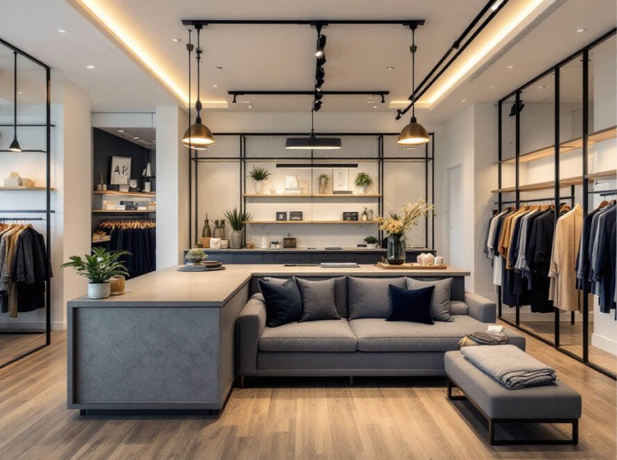 A renovated Boston store with a modern, contemporary design.