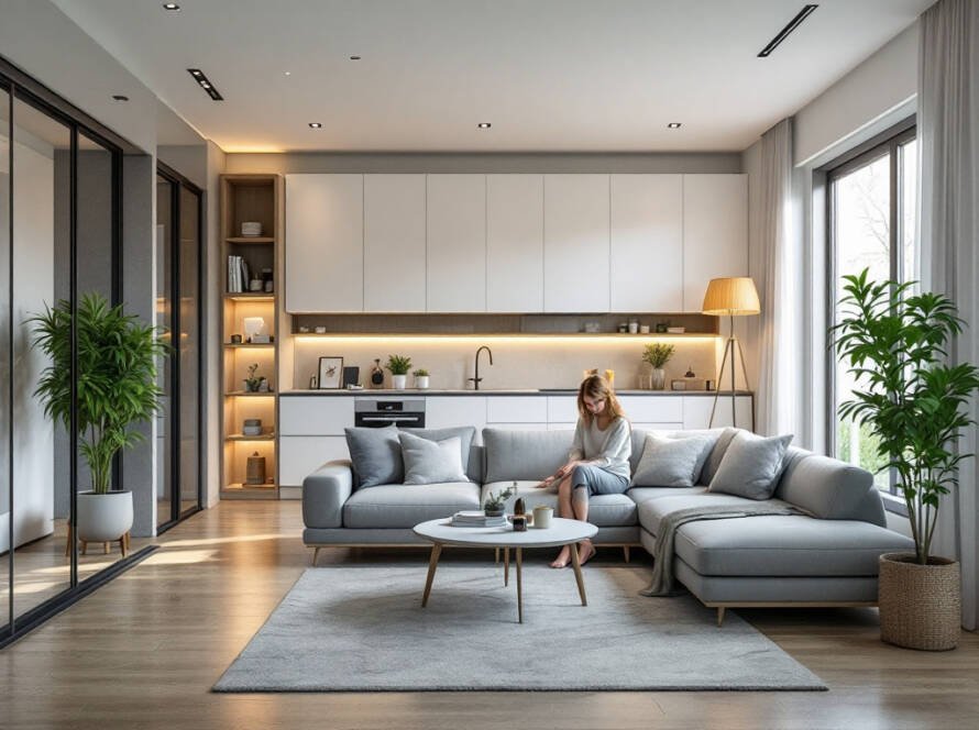An advert showcasing Boston's extension and addition service with a modern and contemporary design.